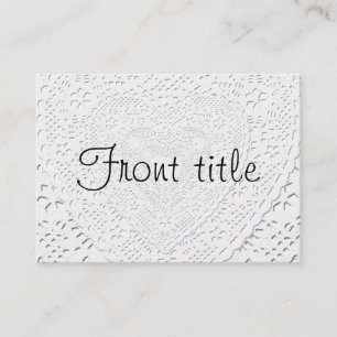 Hintergrundvorlage für die weiße Spitze Visitenkarte