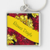 Hintergrundvorlage für Rot-, Gelb- und Gold-Mini-B Schlüsselanhänger (Vorne)