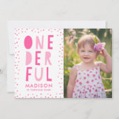 hinterhältig | Foto Einladung zum ersten Geburtsta (Vorderseite)