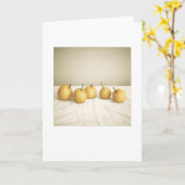 Hinterhof-Asiatische Birnen Stillleben Blank Gruß Karte (Gelbe Blume)