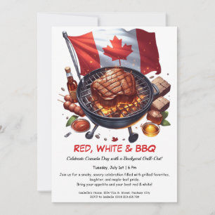 Hinterhof-BBQ-Party   Canada-Tag Einladung