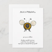 Hinterhof-Buggyen · Lächelnde Biene Einladung (Vorne/Hinten)