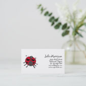 Hinterhof-Buggyen · Lächelnder Marienkäfer Visitenkarte (Stehend Vorderseite)