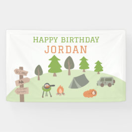 Hinterhof Camping Geburtstag unter den Sternen Auß Banner