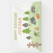 Hinterhof Camping Geburtstag unter den Sternen Auß Banner (Vertikal)