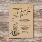 Hinterhof-Feuer-Hand gezogen Einladung