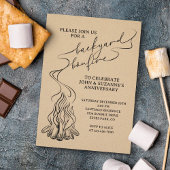 Hinterhof-Feuer-Hand gezogen Einladung