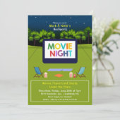 Hinterhof Filmabend Einladung (Stehend Vorderseite)