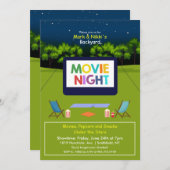 Hinterhof Filmabend Einladung (Vorne/Hinten)