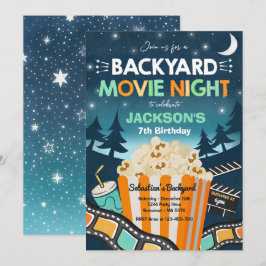 Hinterhof Filmabend Geburtstagsfilm unter dem Ster Einladung