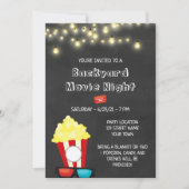 Hinterhof Filmabend Party Einladung (Vorderseite)