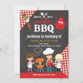 Hinterhof-Grill-Geburtstagsfeier Einladung (Vorderseite)