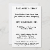 Hinterhof GRILLEN Tiki Torch! Einladung (Rückseite)