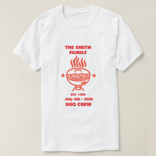 Hinterhof-Grillfest-Familien-Crew Familie 4. Juli T-Shirt