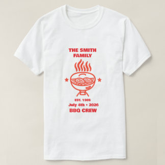 Hinterhof-Grillfest-Familien-Crew Familie 4. Juli T-Shirt