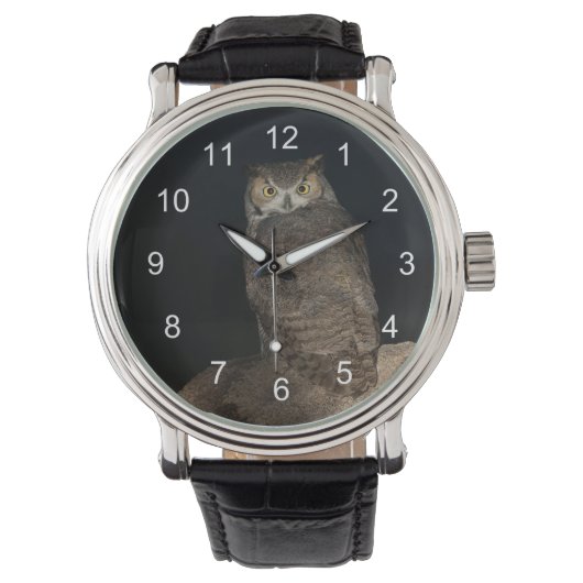 Hinterhof Großes Hornhahn Armbanduhr (Vorderseite)