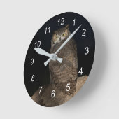 Hinterhof Großes Hornhahn Runde Wanduhr (Winkel)