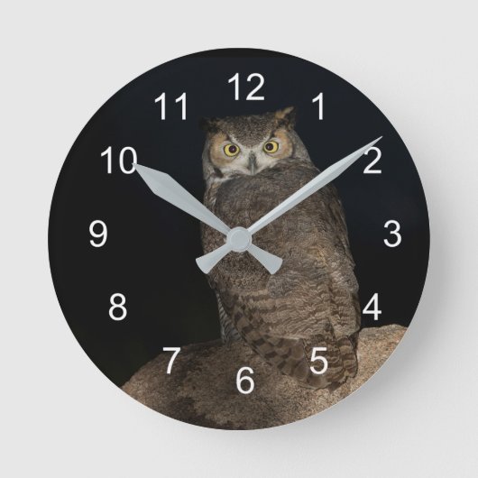 Hinterhof Großes Hornhahn Runde Wanduhr (Vorderseite)