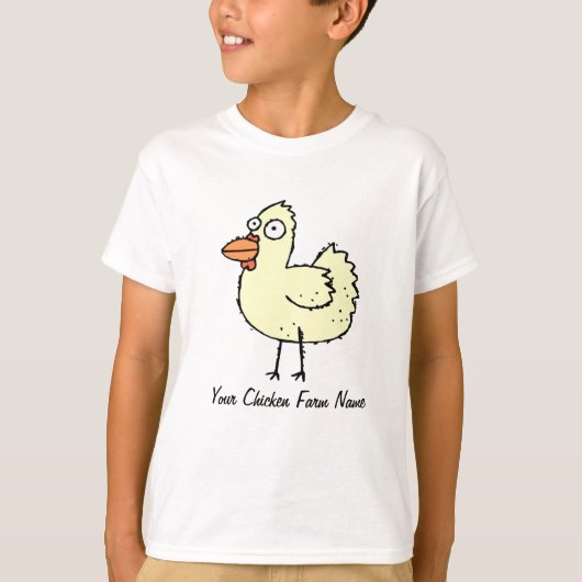 Hinterhof-Huhn-Hobby-Huhn-Bauer T-Shirt (Vorderseite)