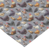 Hinterhof Hühner auf Glitzer Hintergrund Tischdecke (Schrägansicht)