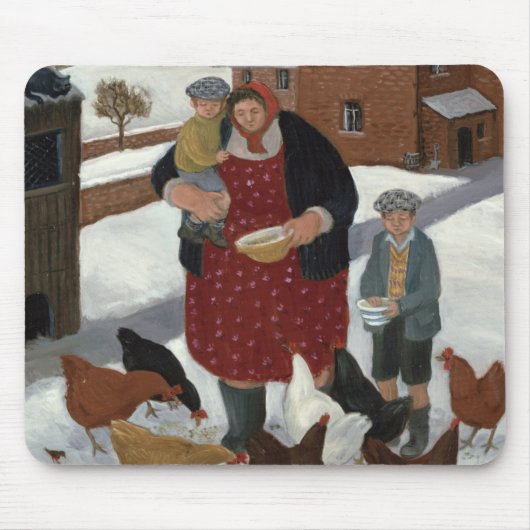 Hinterhof im Winter Mousepad (Vorne)
