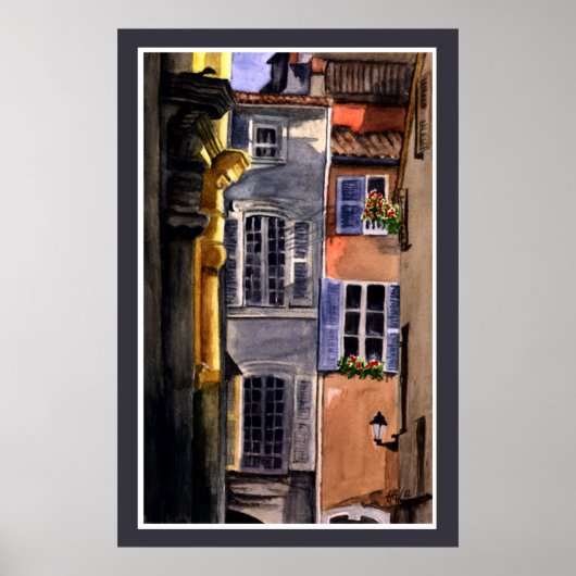 Hinterhof in Italien Poster (Vorne)