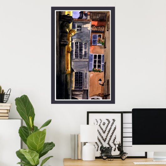 Hinterhof in Italien Poster (Heimbüro)