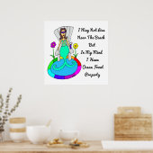 Hinterhof Meerjungfrau "Ich lebe vielleicht nicht Poster (Küche)