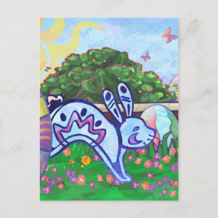 Hinterhof Osterhase Postkarte