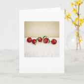 Hinterhof Rote Pflaumen Stillleben Blank Gruß Karte (Gelbe Blume)