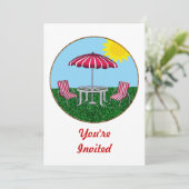 Hinterhof-Sommer entspannend Einladung (Stehend Vorderseite)