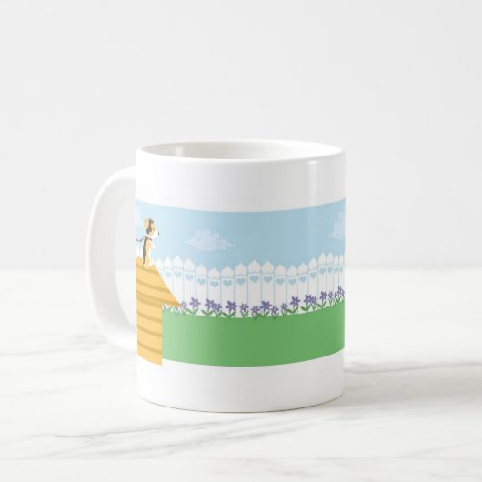 Hinterhof-Spaß-Zeiten Kaffeetasse (Vorderseite Links)