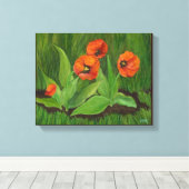 Hinterhof Tulips gepackte Leinwand (Insitu (Holzboden))