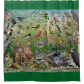 Hinterhof-Vögel des Ostduschvorhangs Duschvorhang (Vorderseite)