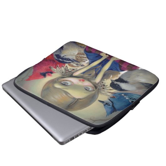 "Hinterhof-Vogel-" Elektronik-Tasche Laptopschutzhülle (Vorne Knopf)