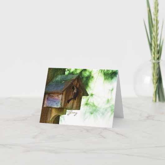 Hinterhof-Vögel Notecards Karte (Vorderseite)