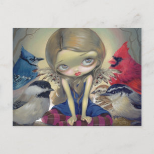 "Hinterhof-Vögel" Postkarte