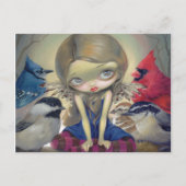 "Hinterhof-Vögel" Postkarte (Vorderseite)