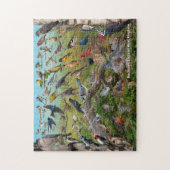 Hinterhof Vögel von West Virginia Puzzle (Vertikal)