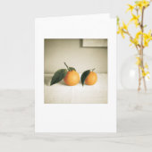 Hinterhofbereich Orange Stillleben Blank Gruß Karte (Gelbe Blume)