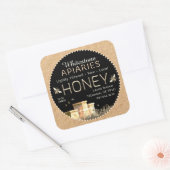 Hinterhofbienen Bienen und kleine Bienen auf Kraft Quadratischer Aufkleber (Umschlag)