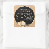 Hinterhofbienen Bienen und kleine Bienen auf Kraft Quadratischer Aufkleber (Tasche)