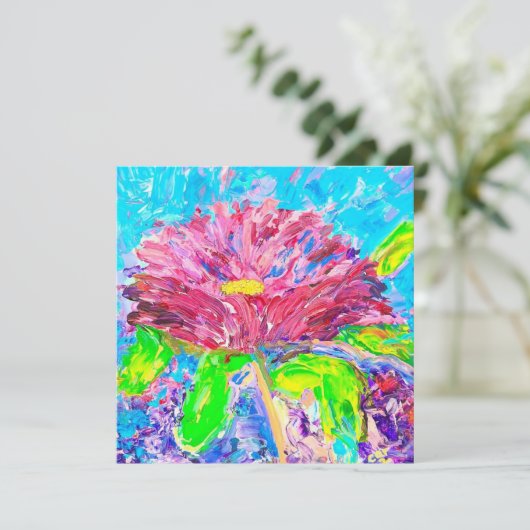 Hinterhofblumen Postkarte (Stehend Vorderseite)