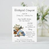 HinterhofCampout mit Waschbären Einladung (Stehend Vorderseite)