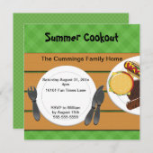 Hinterhofcookout-Einladung Einladung (Vorne/Hinten)