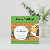 Hinterhofcookout-Einladung Einladung (Stehend Vorderseite)