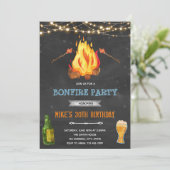 Hinterhoffeuer und Brauthemeneinladung Einladung (Stehend Vorderseite)