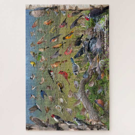 Hinterhofvögel aus Michigan Puzzle (Vertikal)