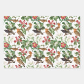 Hinterhofvögel und Blume Geschenkpapier Set (Vorderseite)