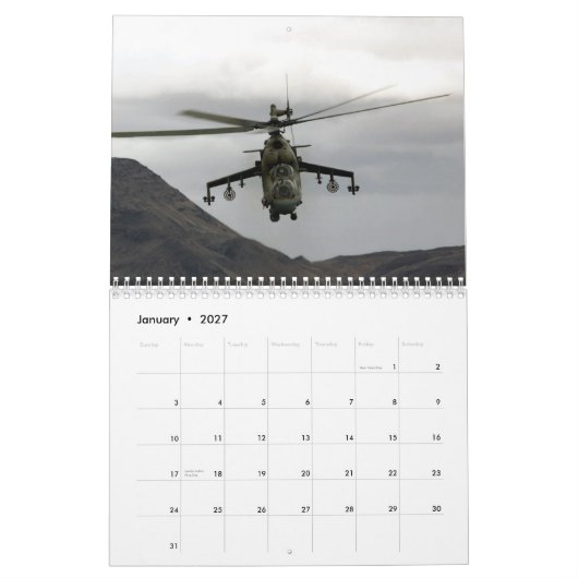 HinterKampfhubschrauber-Kalender Kalender (Jan 2027)